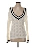 Flat White 100% Cotton Ivory Pullover Sweater Size S - photo 1