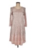 Honeyme 100% Polyester Metallic Silver Cocktail Dress Size M - photo 1