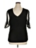 DKNY Black Short Sleeve Top Size XL - photo 1