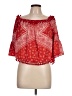 Tularosa 100% Polyester Red 3/4 Sleeve Blouse Size L - photo 1