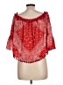 Tularosa 100% Polyester Red 3/4 Sleeve Blouse Size L - photo 2