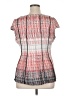 Robert Louis Red Short Sleeve Blouse Size XL (petite) - photo 2