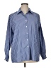 Foxcroft Stripes Blue Long Sleeve Button-Down Shirt Size 16 - photo 1
