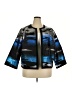 Kasper Print Blue Jacket Size 18 - photo 1