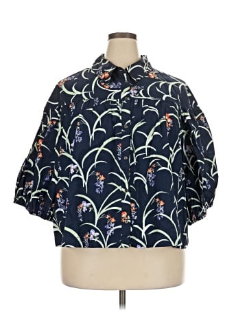 Maeve by Anthropologie 3/4 Sleeve Button-Down Shirt (view 1)