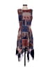En Focus Studio 100% Polyester Paisley Blue Casual Dress Size 8 - photo 1