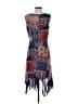 En Focus Studio 100% Polyester Paisley Blue Casual Dress Size 8 - photo 2