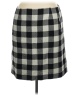 Talbots Checkered-gingham Gray Wool Skirt Size 14 - photo 1