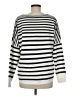 French Connection Stripes White Pullover Sweater Size M - photo 2