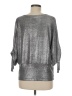 Clara Sun Woo Metallic Silver 3/4 Sleeve Top Size M - photo 2