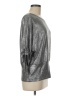 Clara Sun Woo Metallic Silver 3/4 Sleeve Top Size M - photo 4