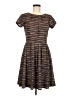 Ellen Tracy Stripes Brown Casual Dress Size 6 - photo 1
