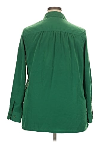 Roaman's 3/4 Sleeve Button-Down Shirt (view 2)