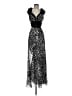 BCBGMAXAZRIA Animal Print Silver Cocktail Dress Size 2 - photo 1