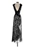 BCBGMAXAZRIA Animal Print Silver Cocktail Dress Size 2 - photo 2