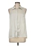 Rose + Olive Ivory Sleeveless Button-Down Shirt Size M - photo 1