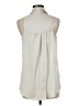 Rose + Olive Ivory Sleeveless Button-Down Shirt Size M - photo 2