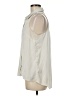 Rose + Olive Ivory Sleeveless Button-Down Shirt Size M - photo 5