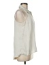 Rose + Olive Ivory Sleeveless Button-Down Shirt Size M - photo 4