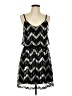 Gracie 100% Polyester Chevron-herringbone Silver Cocktail Dress Size L - photo 1
