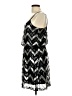 Gracie 100% Polyester Chevron-herringbone Silver Cocktail Dress Size L - photo 5