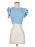 Zara Blue Short Sleeve Top Size S - photo 1