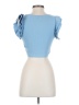 Zara Blue Short Sleeve Top Size S - photo 2