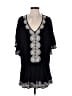 Stella & Dot 100% Rayon Black Short Sleeve Blouse Size M - photo 1