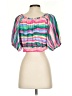 Joy Joy 100% Polyester Pink Short Sleeve Blouse Size S - photo 2