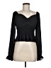 Timing 100% Polyester Black Long Sleeve Blouse Size M - photo 1