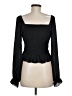 Timing 100% Polyester Black Long Sleeve Blouse Size M - photo 2