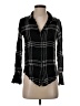 Tolani 100% Viscose Plaid Black Long Sleeve Blouse Size XS - photo 1
