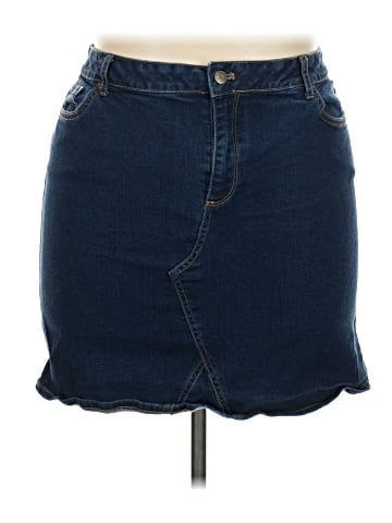 Garnet Hill Denim Skirt (view 1)