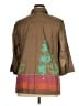clothes 100% Cotton Color Block Brown 3/4 Sleeve Button-Down Shirt Size 1X - photo 2