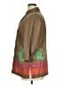 clothes 100% Cotton Color Block Brown 3/4 Sleeve Button-Down Shirt Size 1X - photo 5
