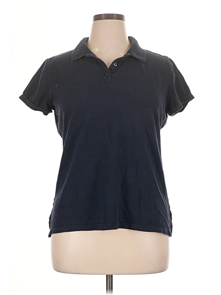 Pre-owned Old Navy Short Sleeve Polo Shirt In Black