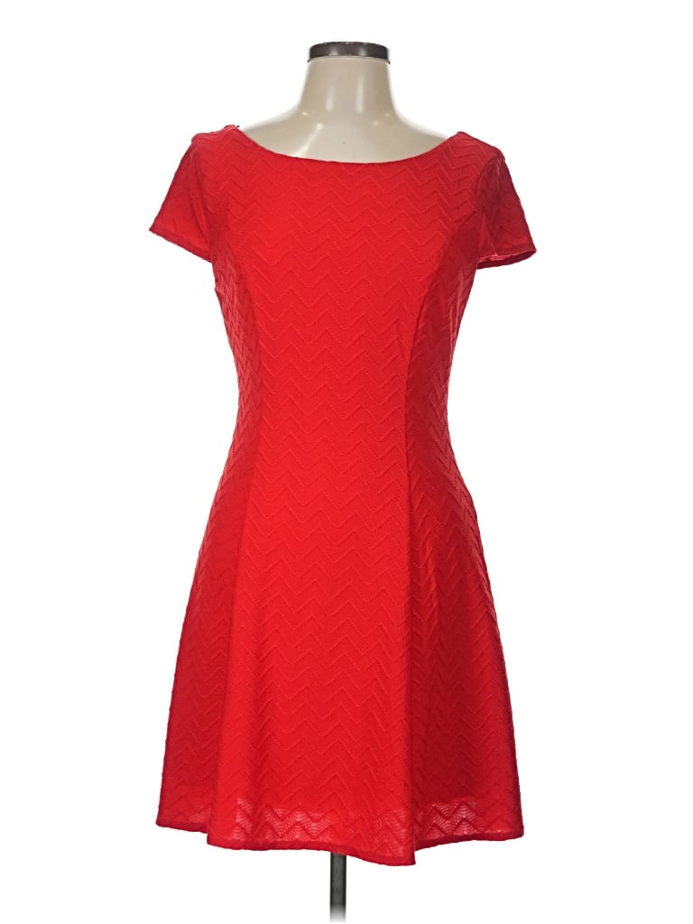 Pre-owned Bisou Bisou Casual Dress In Red