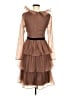 Rachel Parcell Polka Dots Brown Cocktail Dress Size 8 - photo 2