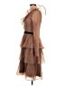 Rachel Parcell Polka Dots Brown Cocktail Dress Size 8 - photo 5