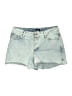 Express 100% Cotton Stars Blue Denim Shorts Size 10 - photo 1