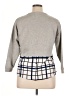ELOQUII Checkered-gingham Gray Pullover Sweater Size 14 Plus - photo 2