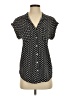 Jachs Girlfriend Polka Dots Black Short Sleeve Blouse Size S - photo 1