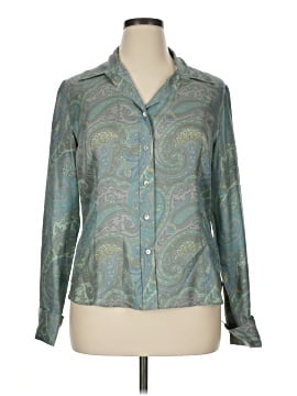 Lafayette 148 New York Long Sleeve Silk Top (view 1)