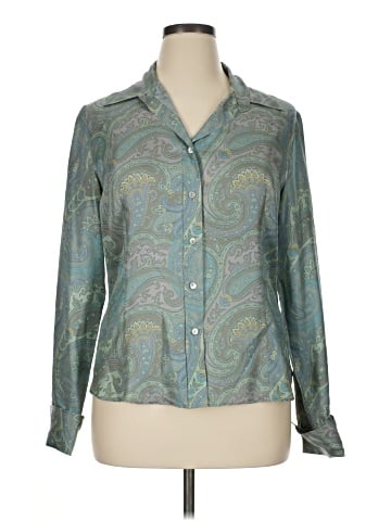 Lafayette 148 New York Long Sleeve Silk Top (view 1)