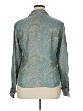 Lafayette 148 New York Long Sleeve Silk Top (view 2)