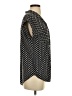 Jachs Girlfriend Polka Dots Black Short Sleeve Blouse Size S - photo 4