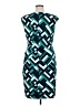 Chaps 100% Polyester Argyle Teal Cocktail Dress Size XL - photo 2