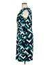 Chaps 100% Polyester Argyle Teal Cocktail Dress Size XL - photo 5