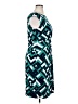 Chaps 100% Polyester Argyle Teal Cocktail Dress Size XL - photo 4