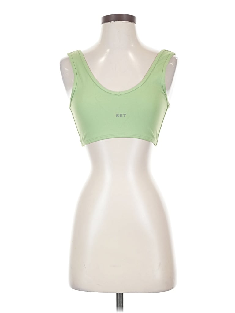 Set Active Sports Bra: Green Activewear - Size X-Small
